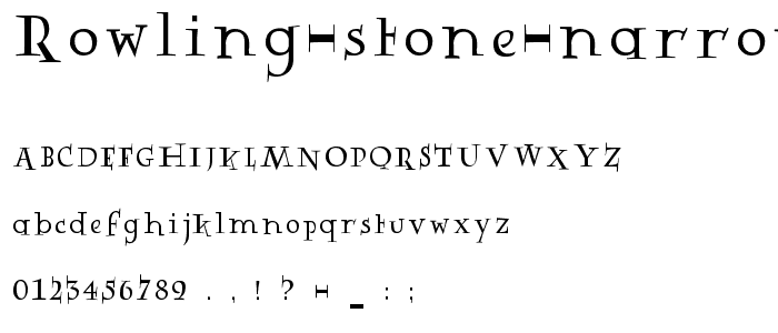 Rowling Stone Narrow font
