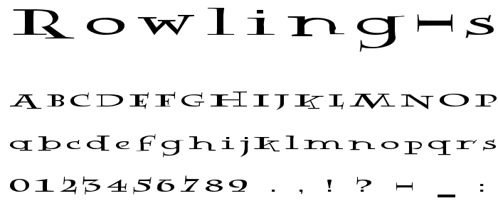 Rowling Stone Wide font