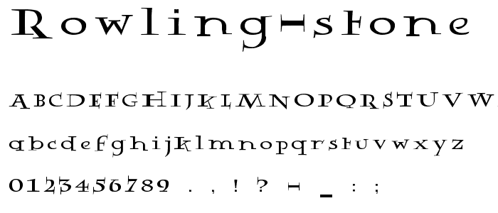 Rowling Stone font