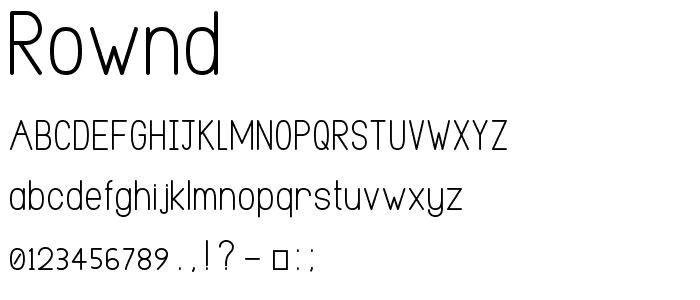 Rownd font