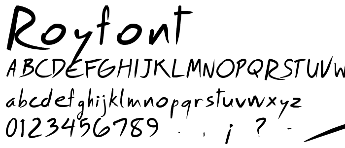 Royfont font