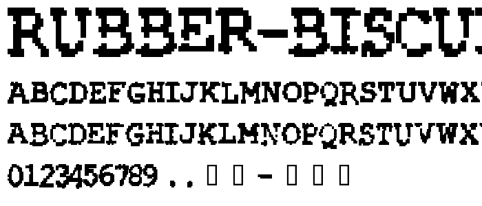 Rubber Biscuit Bold font