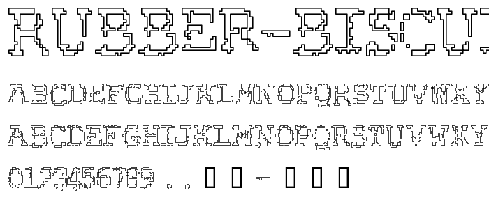 Rubber Biscuit Round Outline font