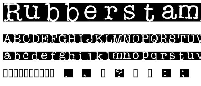 Rubberstamp font