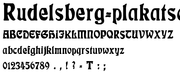 Rudelsberg-Plakatschrift font