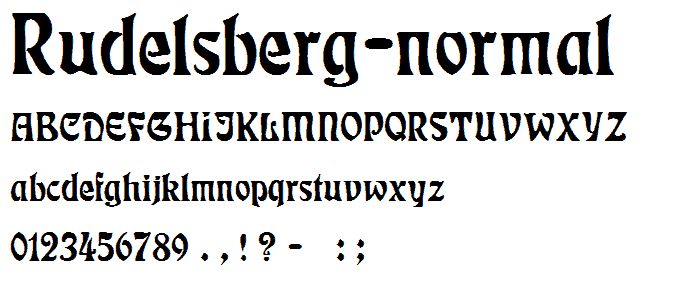 Rudelsberg-Normal font