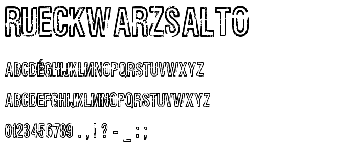 Rueckwarzsalto font