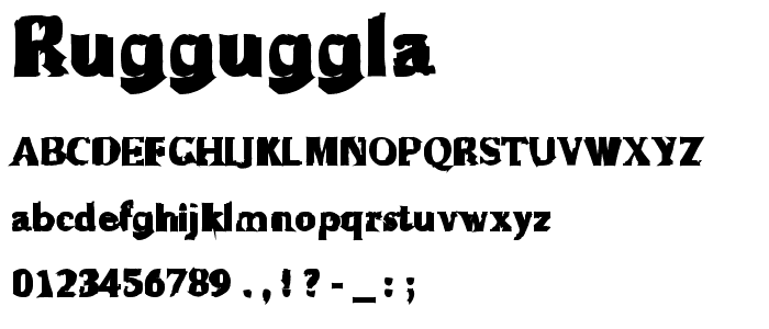 Rugguggla font