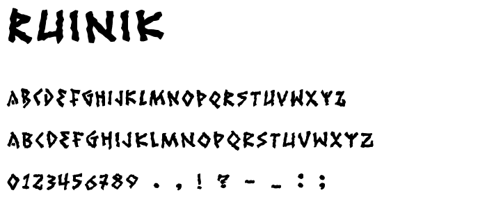 Ruinik font