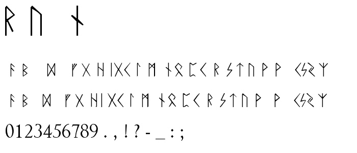 Rune font