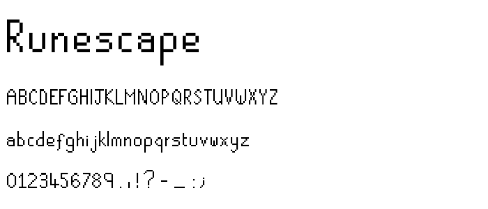 RuneScape font