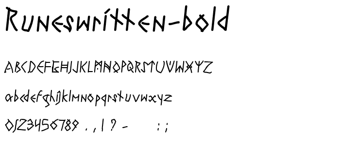 RunesWritten-Bold font