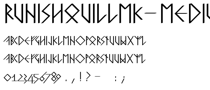 RunishQuillMK-Medium font