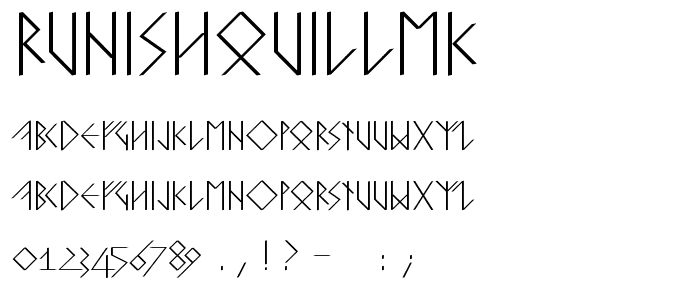 RunishQuillMK font