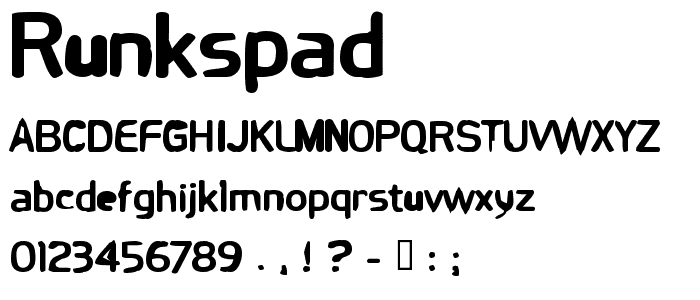 Runkspad font