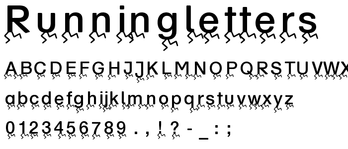RunningLetters font