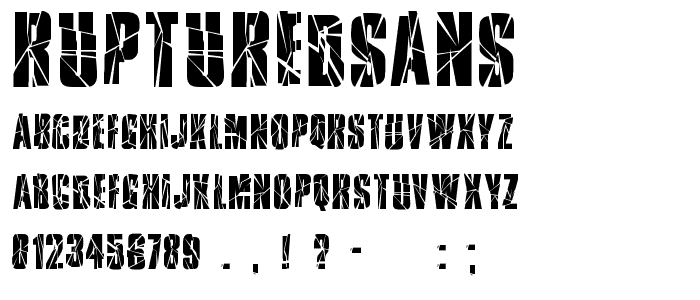 RupturedSans font