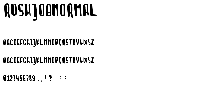 Rush Job Normal font