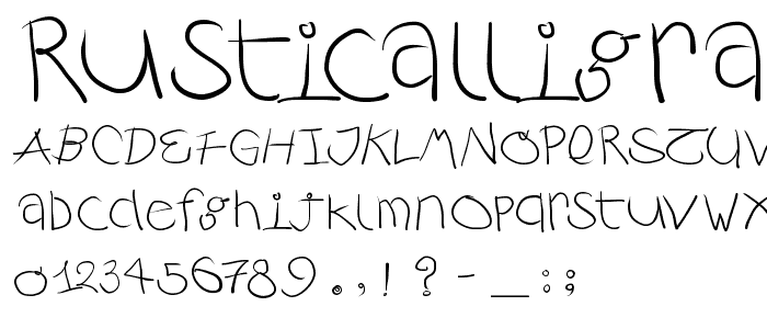 RustiCalligraphia font