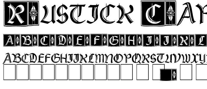 Rustick_Capitals font