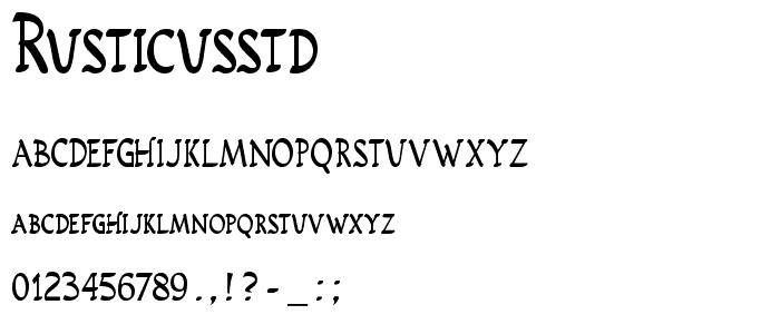 RusticusStd font