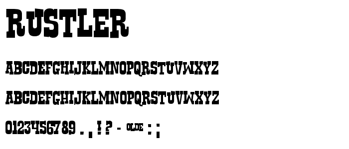 Rustler font