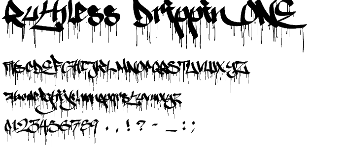 Ruthless Drippin ONE font