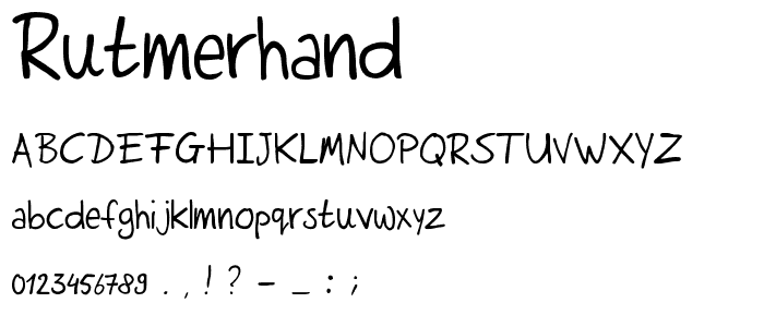 RutmerHand font
