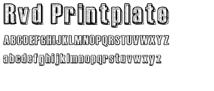 RvD_PRINTPLATE font