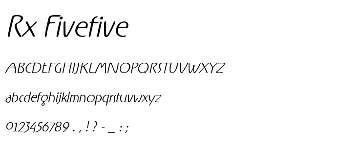 Rx-FiveFive font
