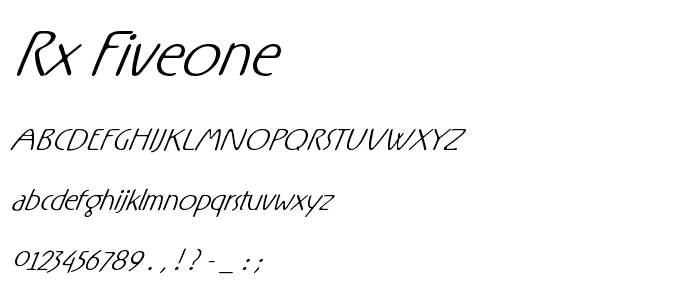 Rx-FiveOne font
