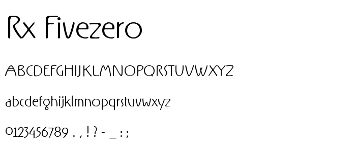 Rx-FiveZero font