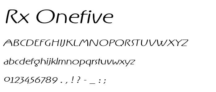Rx-OneFive font