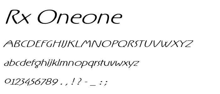 Rx-OneOne font