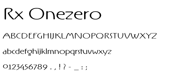 Rx-OneZero font