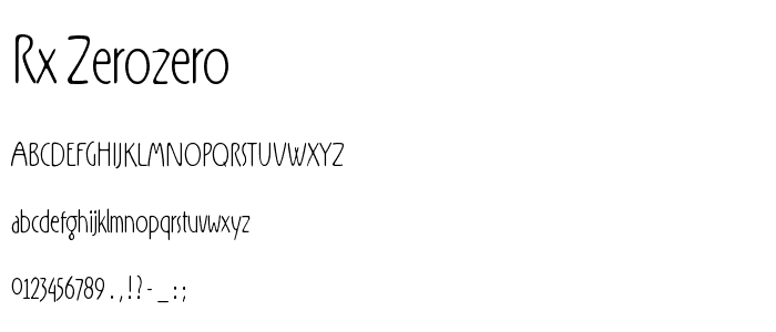 Rx-ZeroZero font