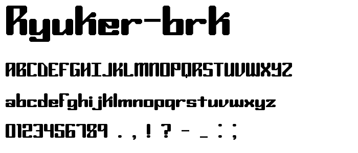 Ryuker BRK font