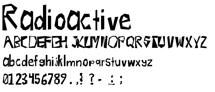radioactive font