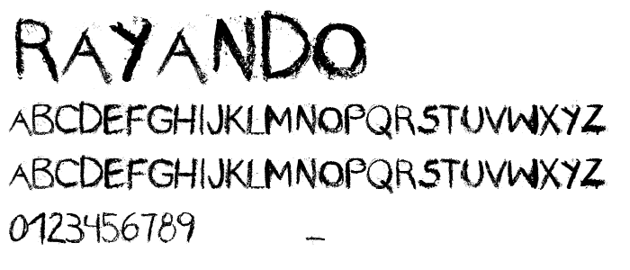 rayando font