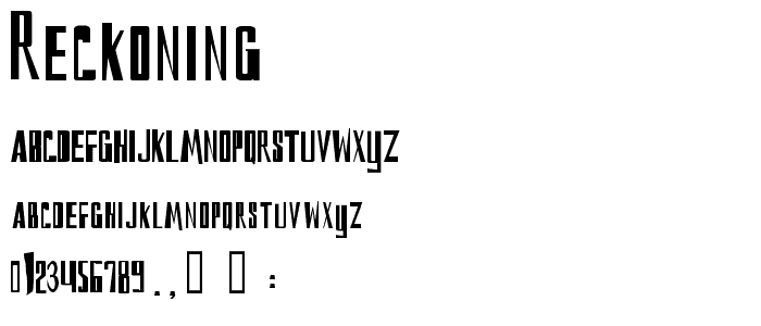 reckoning font