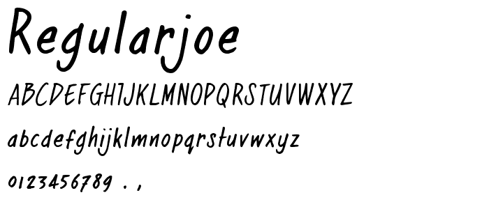 regularJoe font