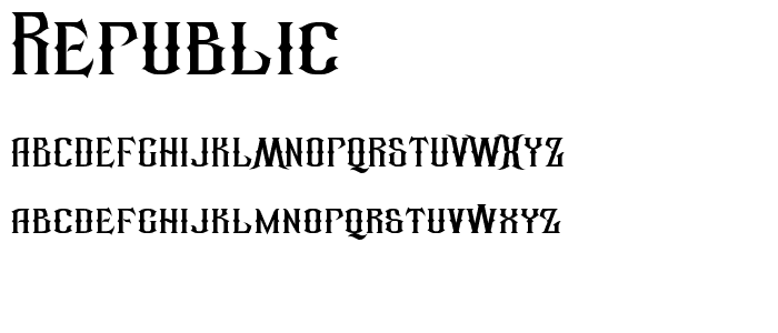 republic font