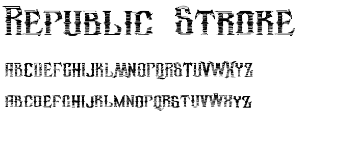 republic_stroke font