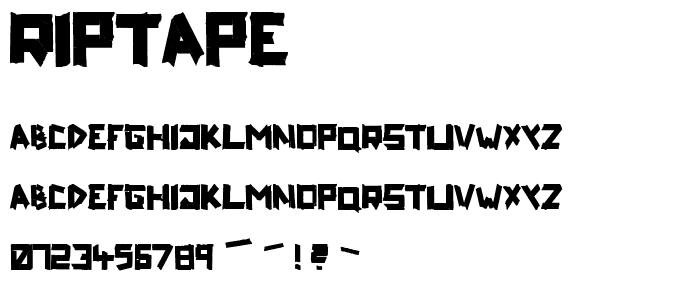 ripTAPE font