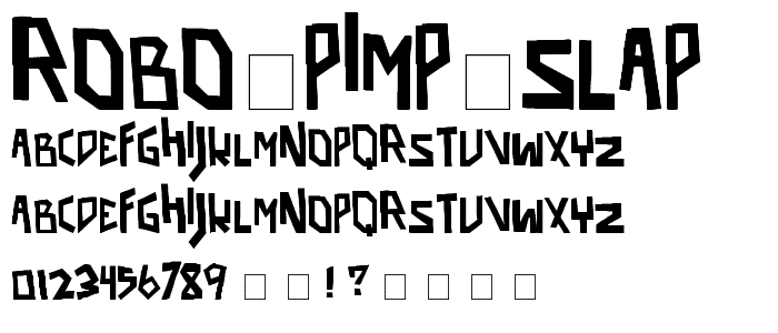 robo pimp slap font