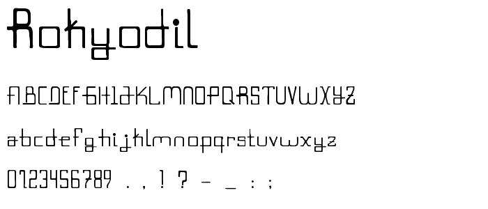 rokyodil font