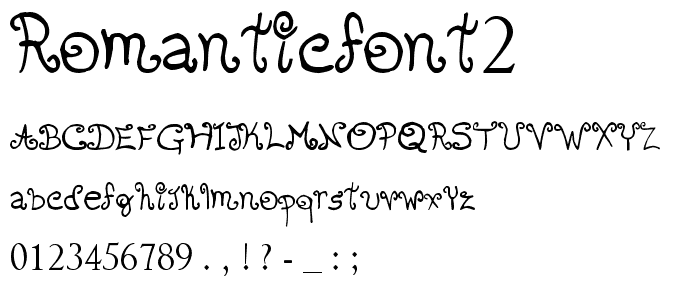 romanticfont2 font