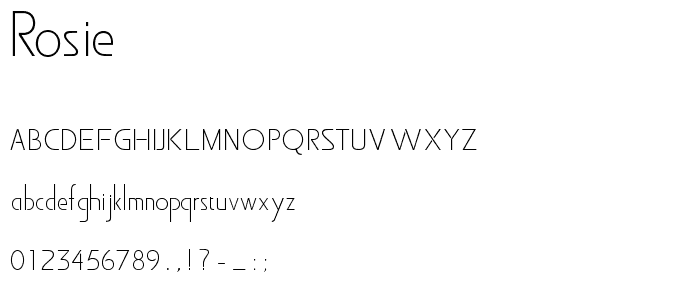 rosie font