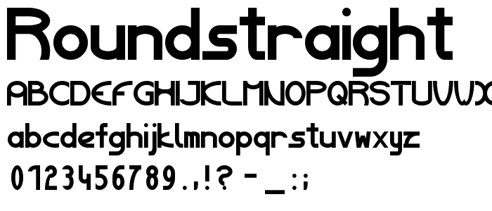 roundstraight font