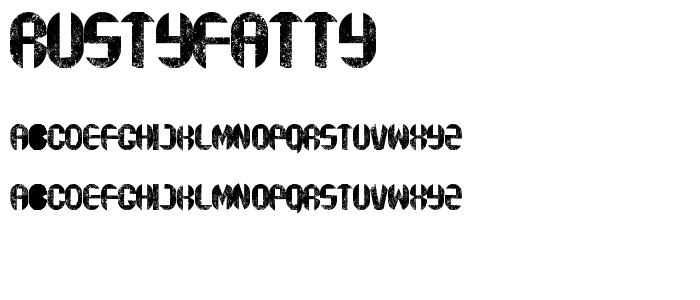rustyfatty font